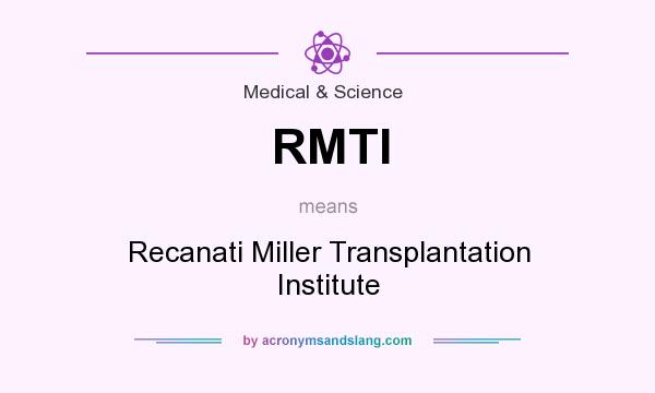 What does RMTI mean? It stands for Recanati Miller Transplantation Institute