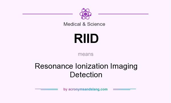 What does RIID mean? It stands for Resonance Ionization Imaging Detection