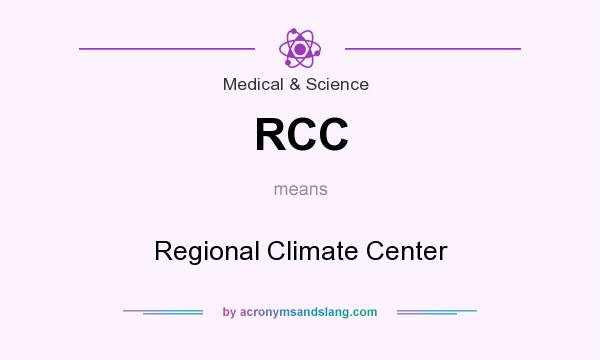 What does RCC mean? It stands for Regional Climate Center