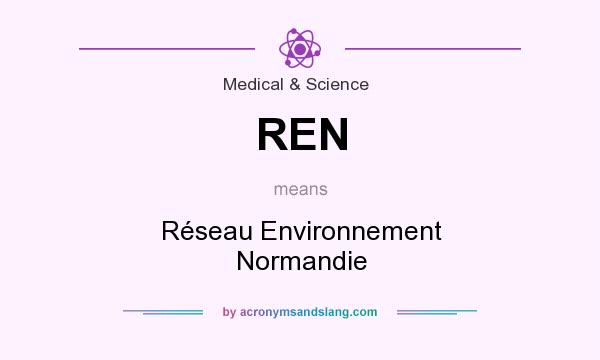 What does REN mean? It stands for Réseau Environnement Normandie