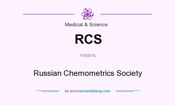 What does RCS mean? It stands for Russian Chemometrics Society