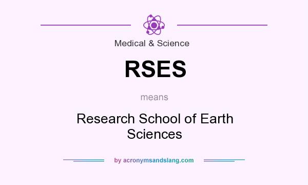 What does RSES mean? It stands for Research School of Earth Sciences