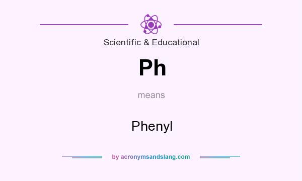 What does Ph mean? It stands for Phenyl