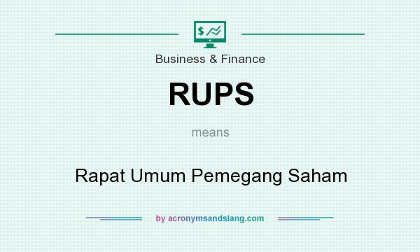 What does RUPS mean? It stands for Rapat Umum Pemegang Saham