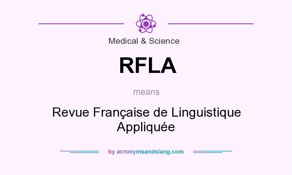 What does RFLA mean? It stands for Revue Française de Linguistique Appliquée