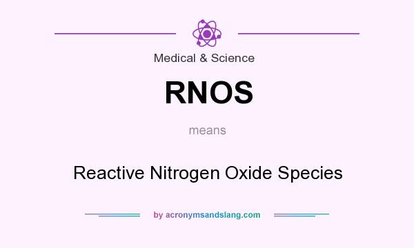 What does RNOS mean? It stands for Reactive Nitrogen Oxide Species