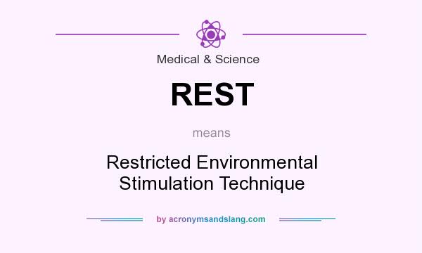 What does REST mean? It stands for Restricted Environmental Stimulation Technique