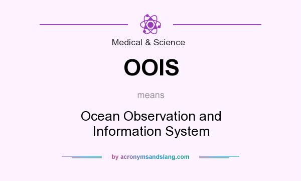 What does OOIS mean? It stands for Ocean Observation and Information System