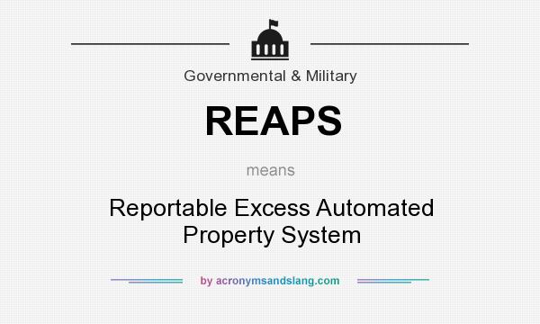 What does REAPS mean? It stands for Reportable Excess Automated Property System