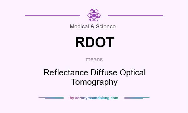 What does RDOT mean? It stands for Reflectance Diffuse Optical Tomography