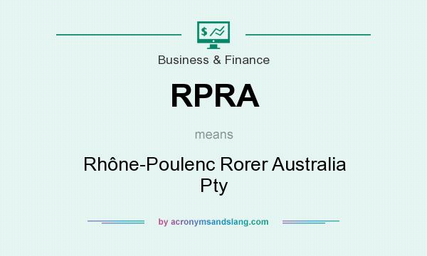 What does RPRA mean? It stands for Rhône-Poulenc Rorer Australia Pty