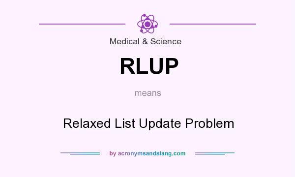 What does RLUP mean? It stands for Relaxed List Update Problem