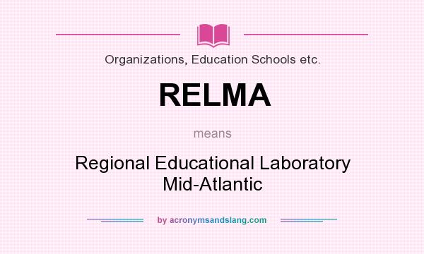 What does RELMA mean? It stands for Regional Educational Laboratory Mid-Atlantic