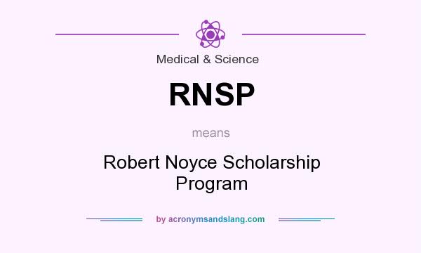 What does RNSP mean? It stands for Robert Noyce Scholarship Program