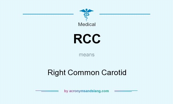 What does RCC mean? It stands for Right Common Carotid