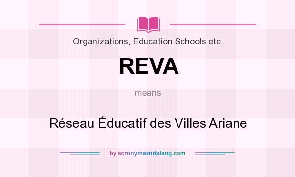 What does REVA mean? It stands for Réseau Éducatif des Villes Ariane
