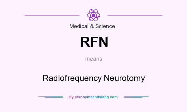 What does RFN mean? It stands for Radiofrequency Neurotomy