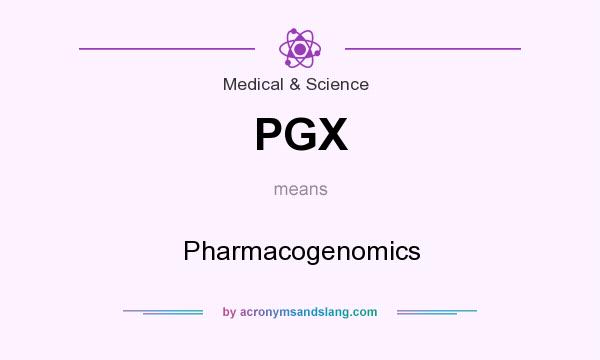 What does PGX mean? It stands for Pharmacogenomics