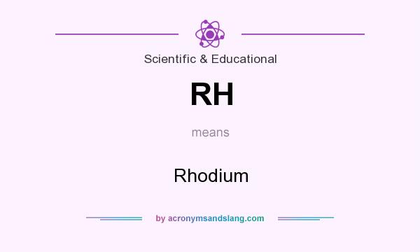 What does RH mean? It stands for Rhodium