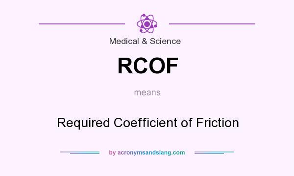 What does RCOF mean? It stands for Required Coefficient of Friction