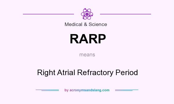What does RARP mean? It stands for Right Atrial Refractory Period