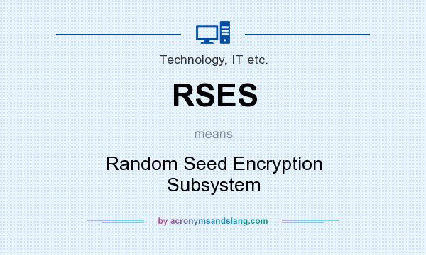 What does RSES mean? It stands for Random Seed Encryption Subsystem