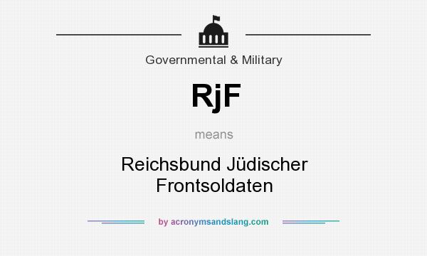 What does RjF mean? It stands for Reichsbund Jüdischer Frontsoldaten