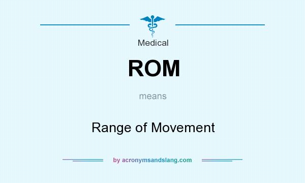 What does ROM mean? It stands for Range of Movement