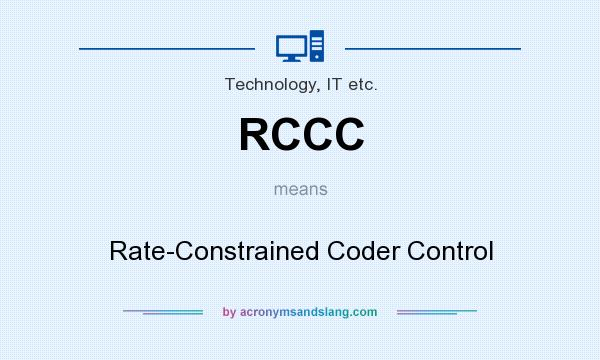 What does RCCC mean? It stands for Rate-Constrained Coder Control