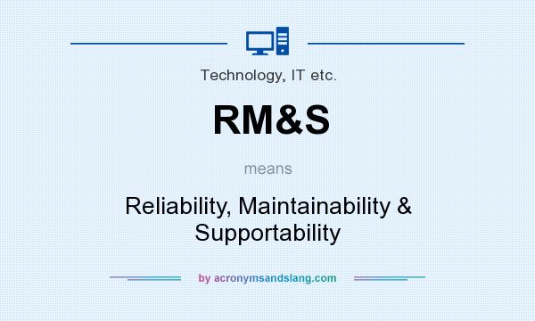 What does RM&S mean? It stands for Reliability, Maintainability & Supportability