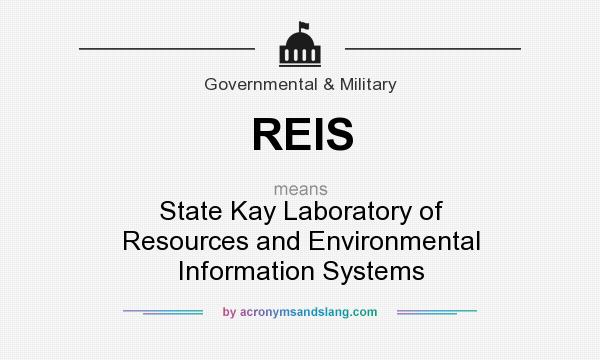What does REIS mean? It stands for State Kay Laboratory of Resources and Environmental Information Systems