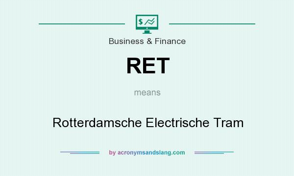 What does RET mean? It stands for Rotterdamsche Electrische Tram