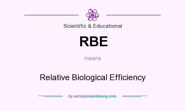 What does RBE mean? It stands for Relative Biological Efficiency