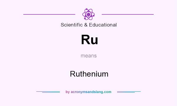 What does Ru mean? It stands for Ruthenium