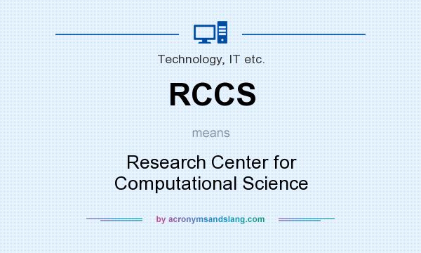 What does RCCS mean? It stands for Research Center for Computational Science
