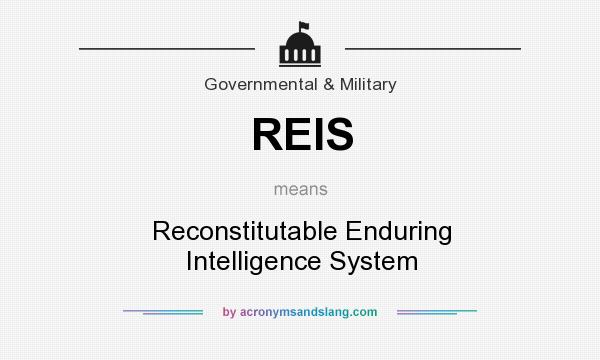 What does REIS mean? It stands for Reconstitutable Enduring Intelligence System