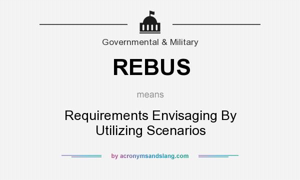 What does REBUS mean? It stands for Requirements Envisaging By Utilizing Scenarios