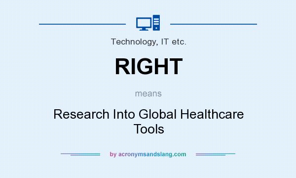 What does RIGHT mean? It stands for Research Into Global Healthcare Tools