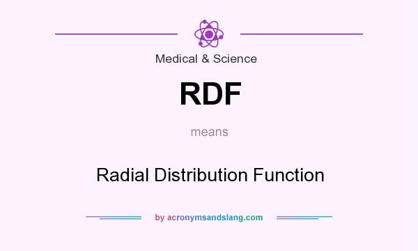 What does RDF mean? It stands for Radial Distribution Function