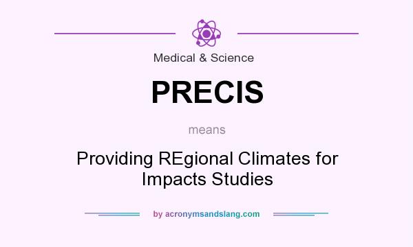 What does PRECIS mean? It stands for Providing REgional Climates for Impacts Studies