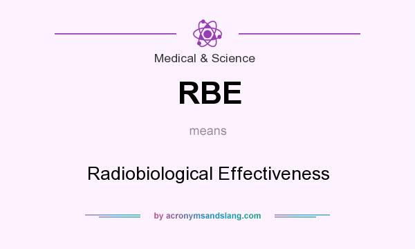 What does RBE mean? It stands for Radiobiological Effectiveness