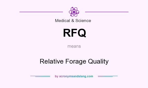 What does RFQ mean? It stands for Relative Forage Quality
