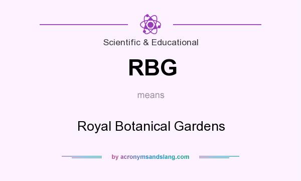 What does RBG mean? It stands for Royal Botanical Gardens