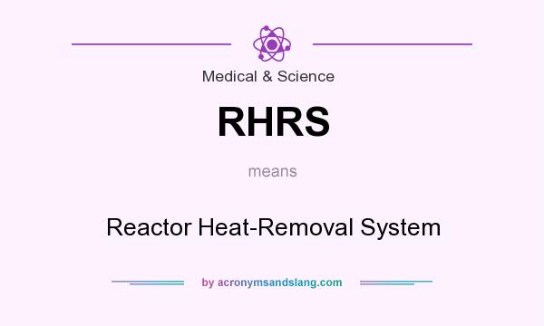 What does RHRS mean? It stands for Reactor Heat-Removal System
