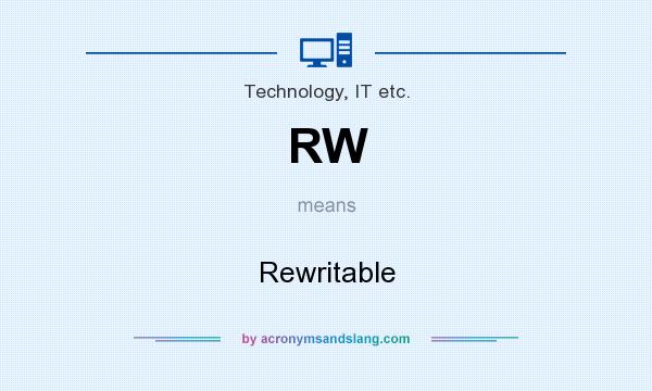 What does RW mean? It stands for Rewritable