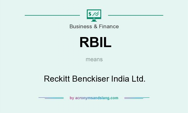 What does RBIL mean? It stands for Reckitt Benckiser India Ltd.