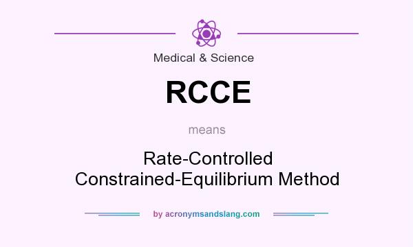 What does RCCE mean? It stands for Rate-Controlled Constrained-Equilibrium Method