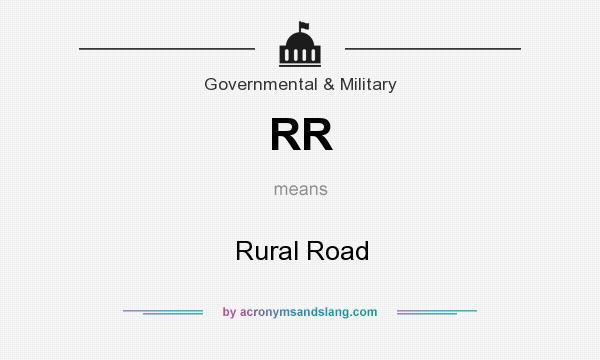 What does RR mean? It stands for Rural Road