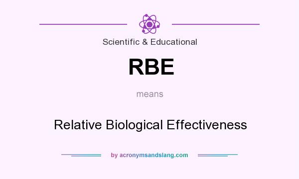 What does RBE mean? It stands for Relative Biological Effectiveness
