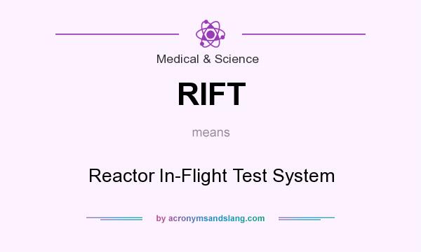 What does RIFT mean? It stands for Reactor In-Flight Test System